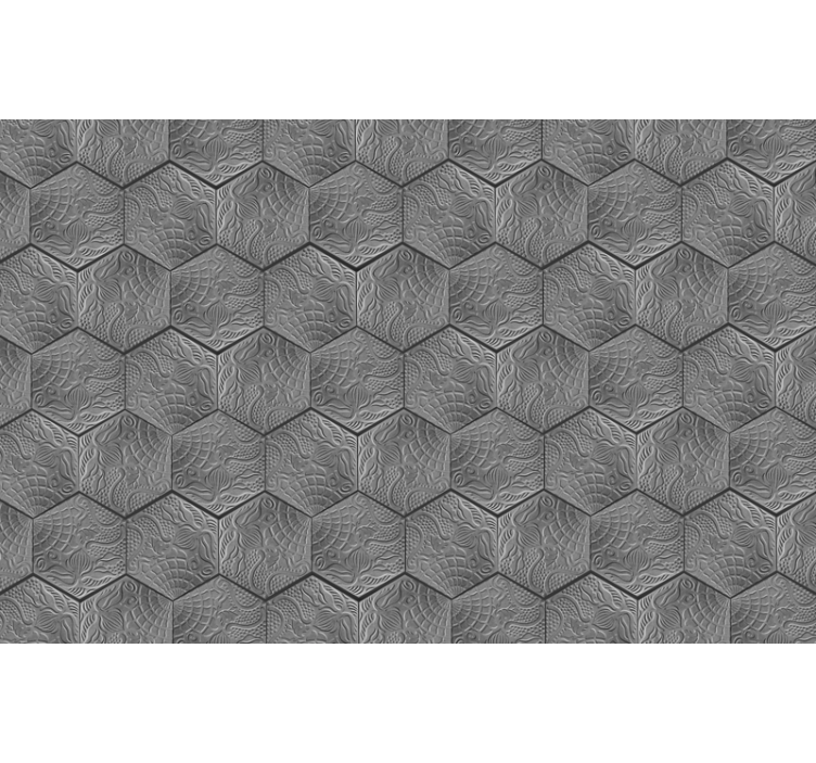 Store enrouleur gris motif panot gaudí - TenStickers