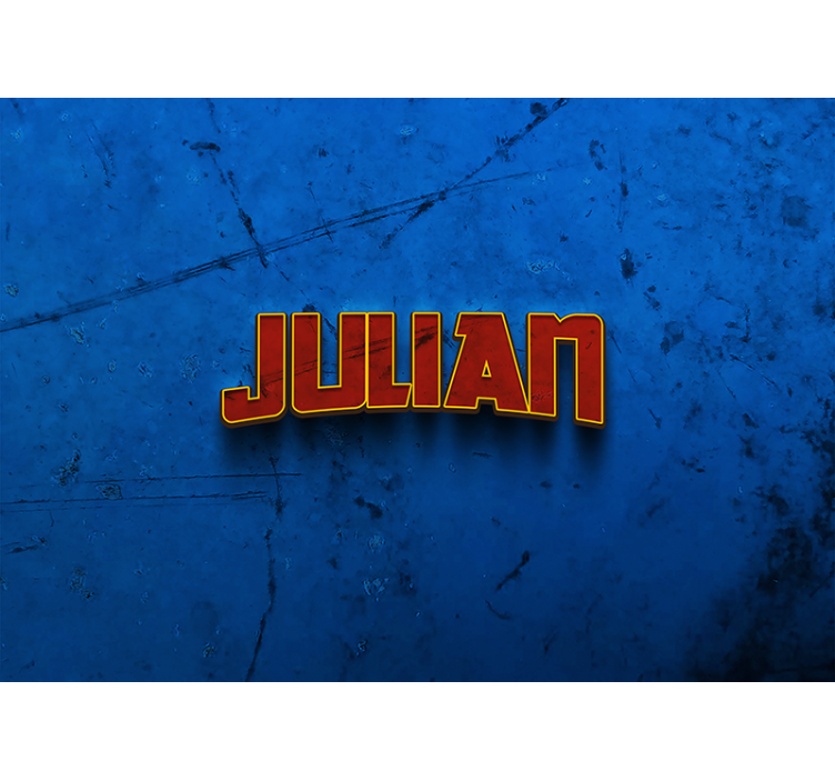 Store enrouleur bleu mur de super-héros avec nom - TenStickers