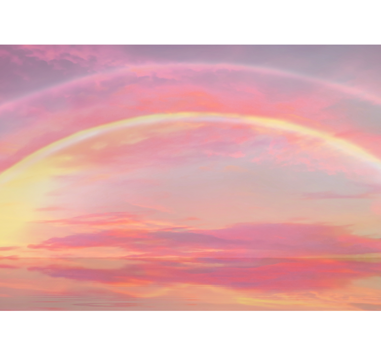 Store enrouleur rose ciel rose avec arc-en-ciel - TenStickers
