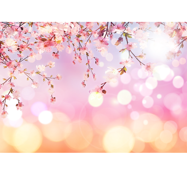 Store enrouleur rose fleur de cerisier 3d - TenStickers