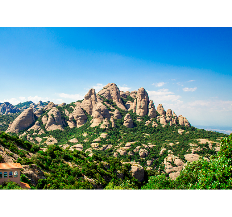 Store enrouleur salon montagne de la catedral montserrat - TenStickers