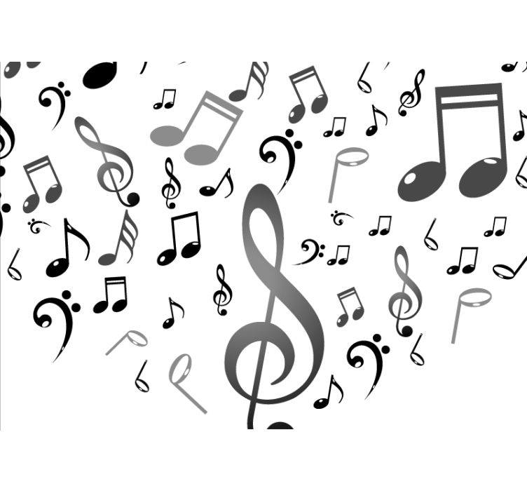 Store enrouleur salon notes de musique - TenStickers