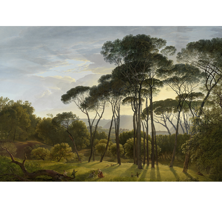 Store enrouleur salon paysage forestier italien - TenStickers