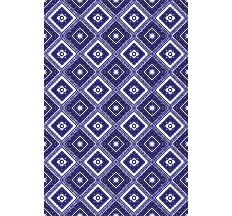 Store enrouleur bleu motif diamant bleu - TenStickers