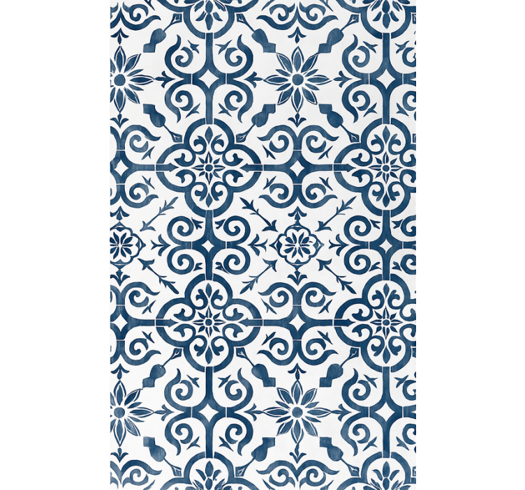 Store enrouleur bleu carrelage marocain - TenStickers
