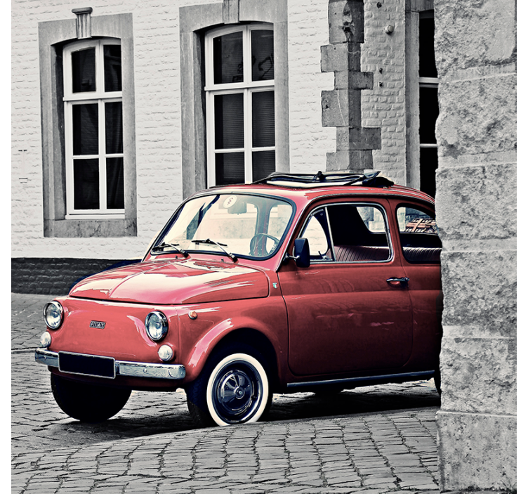 Store enrouleur salon fiat 500 vintage - TenStickers