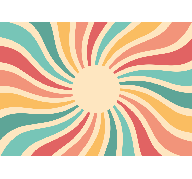 Store enrouleur salon coucher de soleil 70's - TenStickers