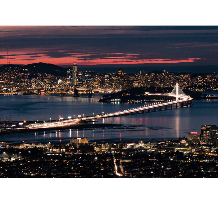 Store enrouleur salon san francisco le soir - TenStickers