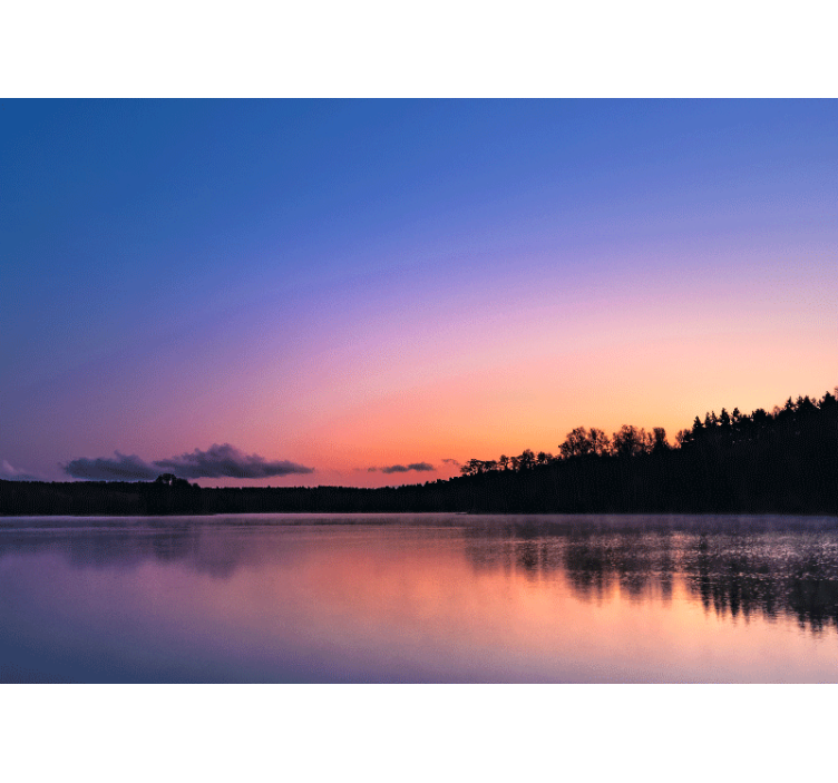 Store enrouleur salon lac mazury au coucher de soleil - TenStickers