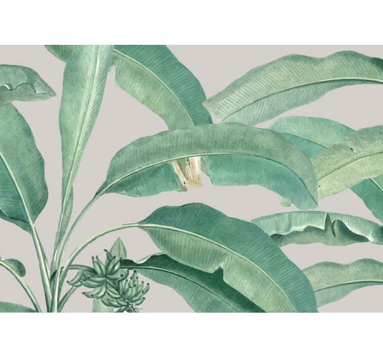 Store enrouleur salon arbres tropicaux nordiques - TenStickers