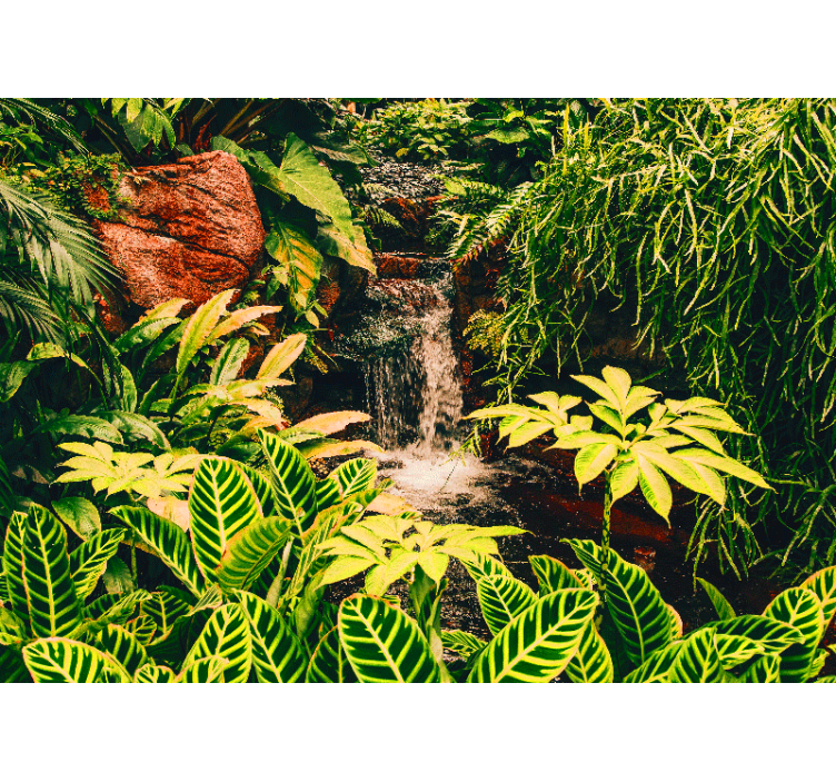 Store enrouleur salon paysage de forêt tropicale - TenStickers