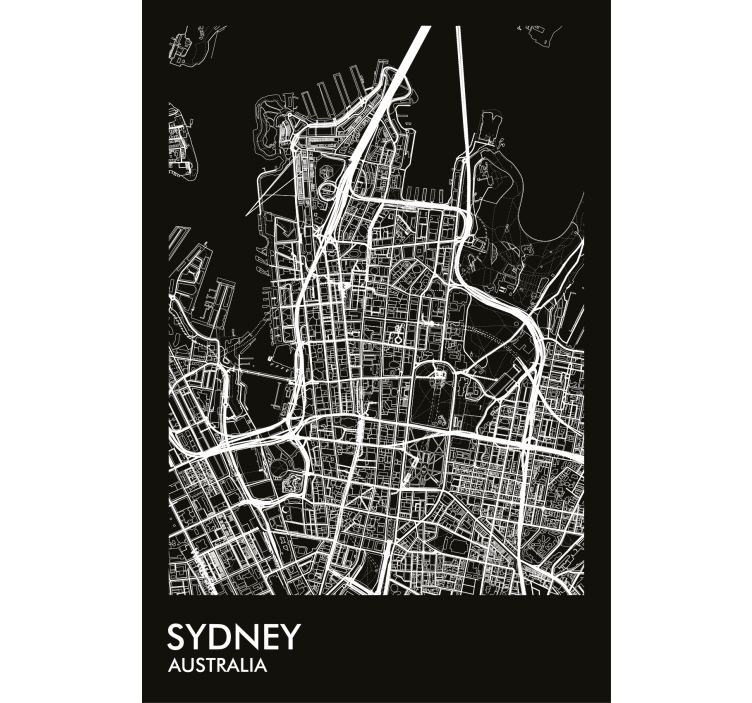 Store enrouleur salon carte sydney - TenStickers