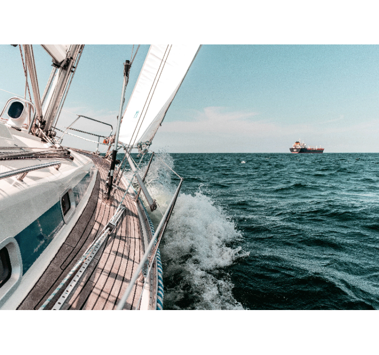 Store enrouleur salon effet 3d yacht marin - TenStickers