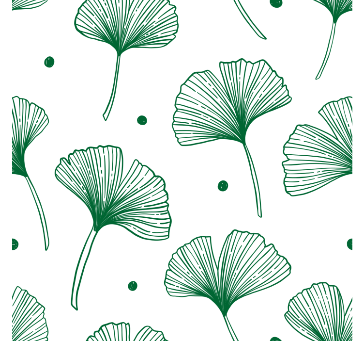 Store enrouleur salon feuilles vertes de ginkgo - TenStickers