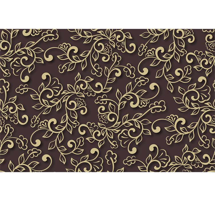 Store enrouleur salon style feuilles dorées - TenStickers