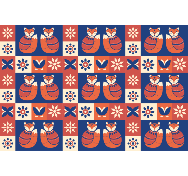 Store enrouleur salon motif animal coloré traditionnel - TenStickers