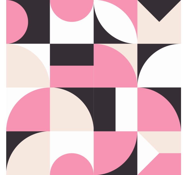 Store enrouleur salon motif figures nordiques roses - TenStickers