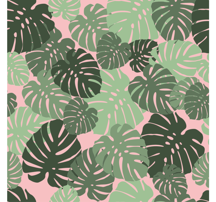 Store enrouleur salon feuilles de monstera roses - TenStickers