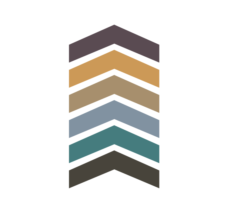 Store enrouleur salon flèches couleurs terre design nordique - TenStickers