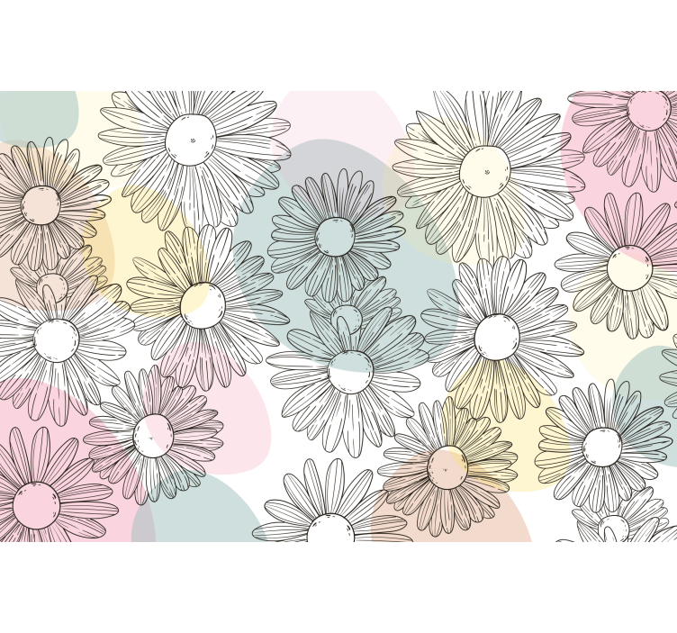 Store enrouleur salon motifs et fleurs kawaii - TenStickers