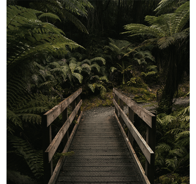 Store enrouleur salon pont "nature" dans la forêt - TenStickers