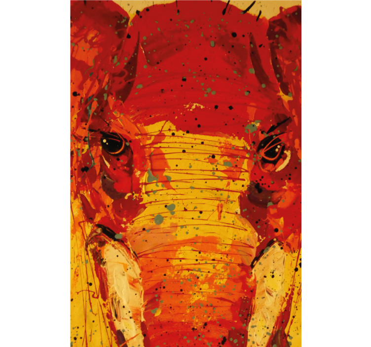 Store enrouleur salon éléphant artistique coloré - TenStickers