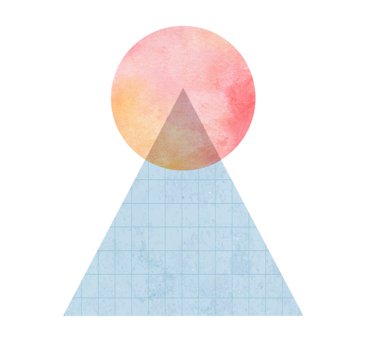 Store enrouleur salon triangle soleil et art mural - TenStickers
