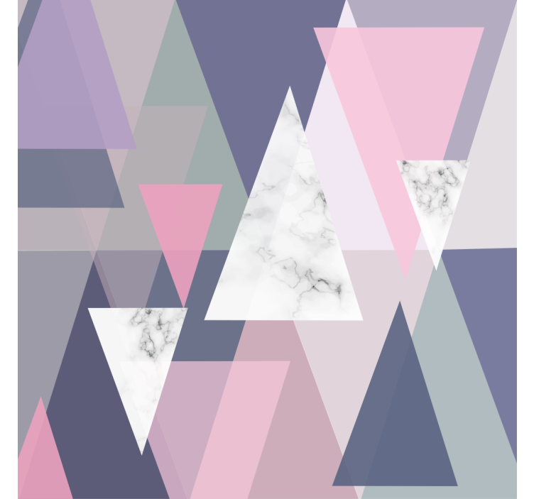 Store enrouleur salon art mural 3d triangles - TenStickers