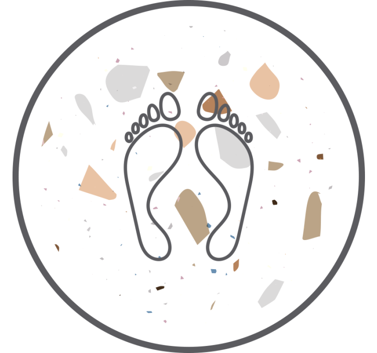 Store enrouleur blanc empreintes terrazzo - TenStickers