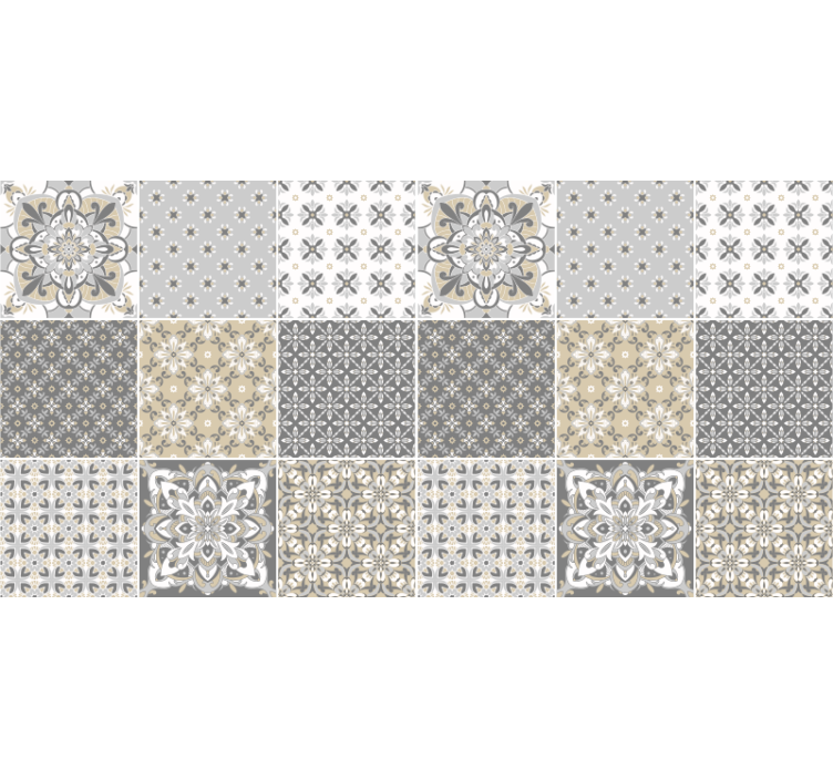 Store enrouleur beige effet carrelage marocain - TenStickers