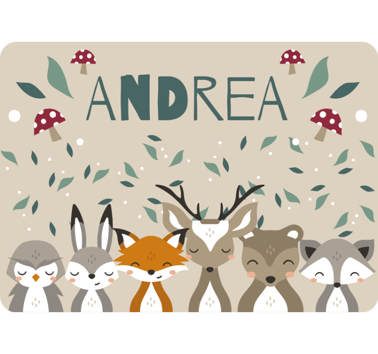 Store enrouleur beige animaux personnalisés enfants - TenStickers