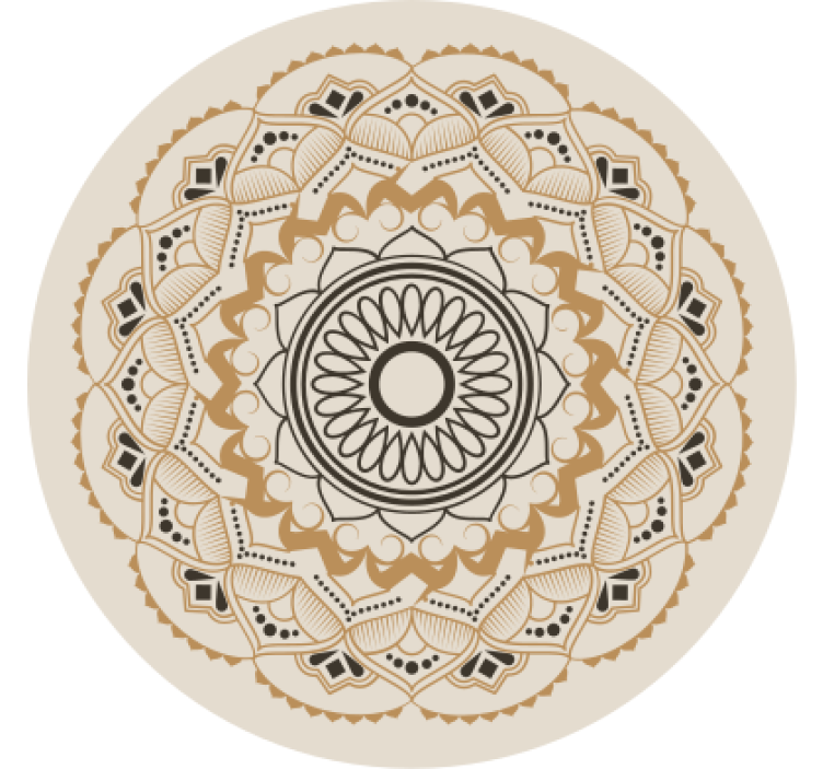Store enrouleur beige design mandala circulaire - TenStickers