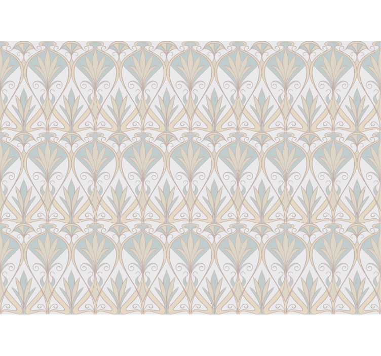 Store enrouleur beige motif floral rétro botanique - TenStickers