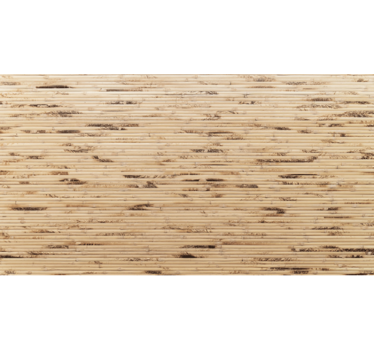 Store enrouleur beige bâtons en bois marron clair - TenStickers