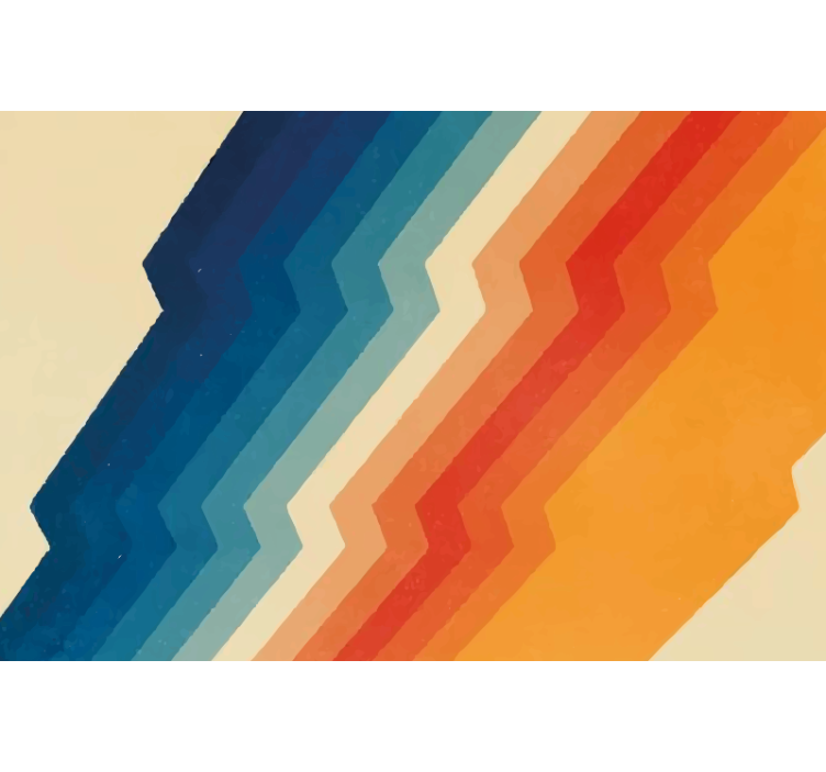 Store enrouleur beige motif éclair des années 70 - TenStickers