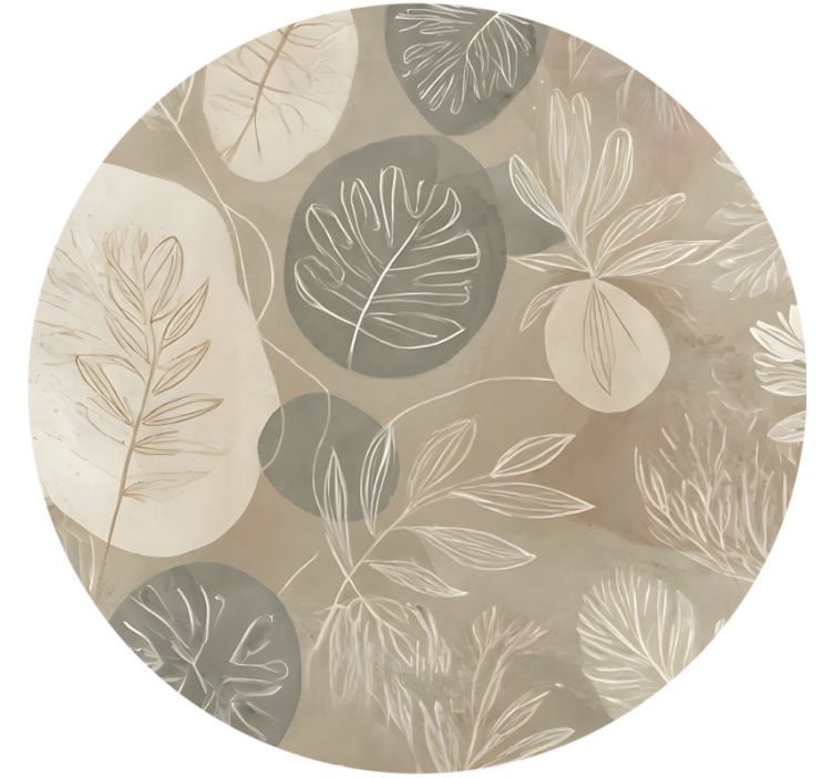 Store enrouleur beige abstrait botanique neutre - TenStickers