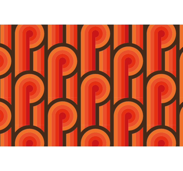 Store enrouleur chambre nœud orange 70s - TenStickers