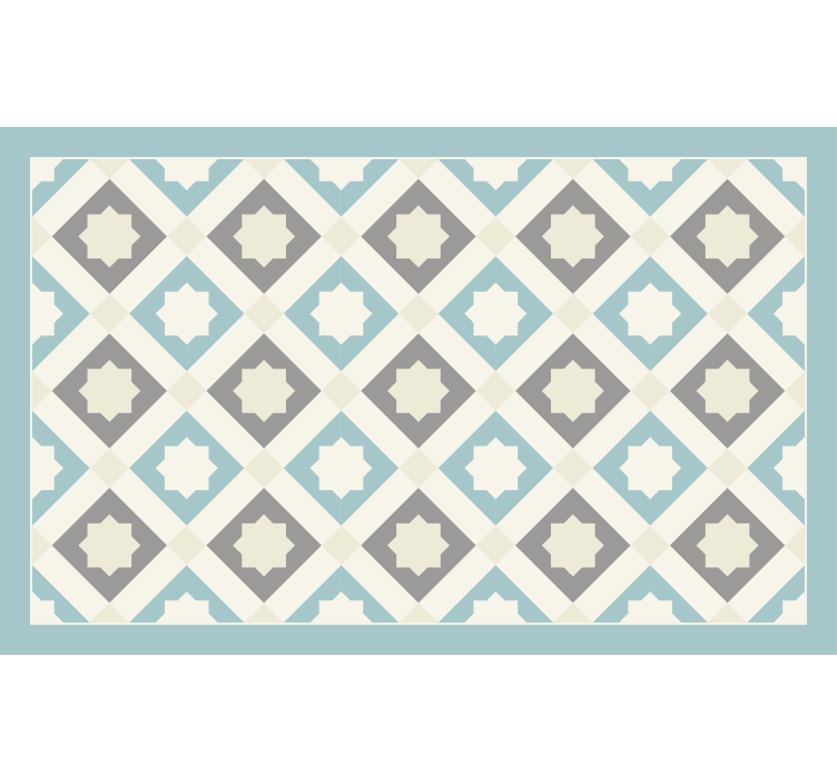 Store enrouleur chambre étoiles géométriques bleu clair - TenStickers