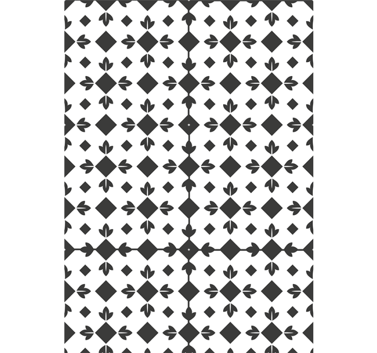 Store enrouleur chambre carreaux noir et blanc - TenStickers