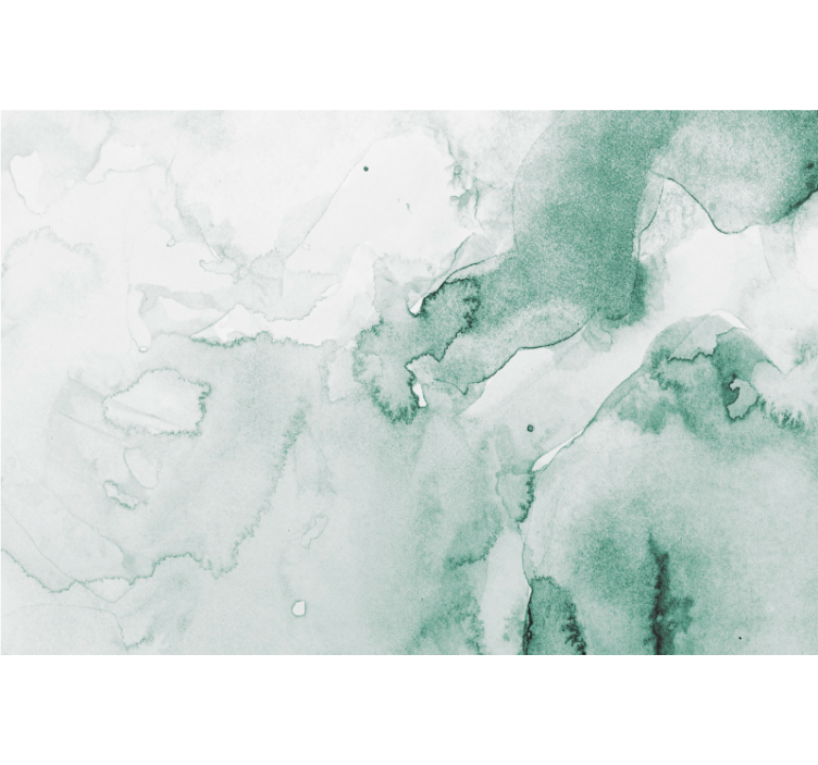 Store enrouleur chambre aquarelle verte et blanche - TenStickers