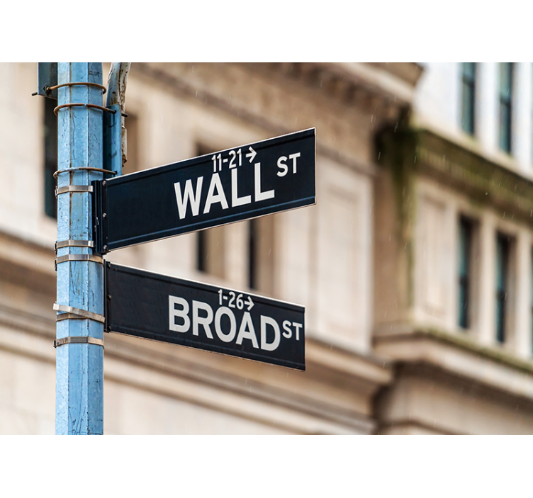 Store enrouleur beige panneau wall street new york - TenStickers