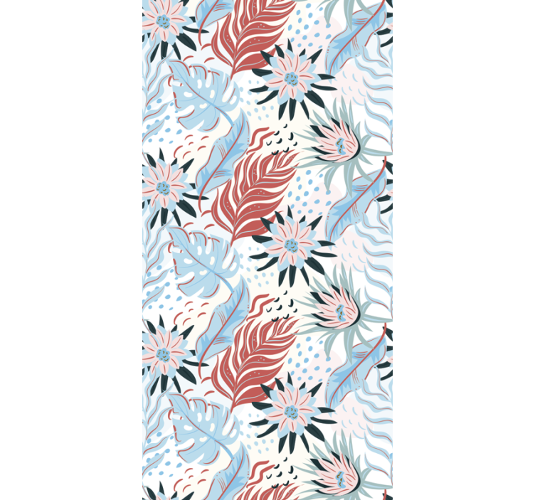 Store enrouleur fleur motif de feuillage tropical - TenStickers