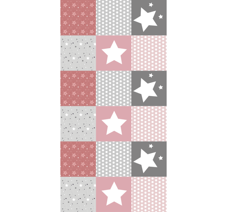 Store enrouleur chambre bébé motif étoile patchwork - TenStickers