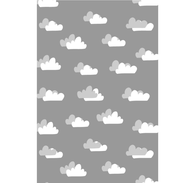 Store enrouleur gris motif de cumulus - TenStickers