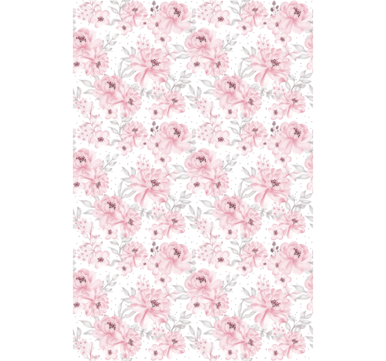 Store enrouleur fleur et plantes motif floral rose - TenStickers