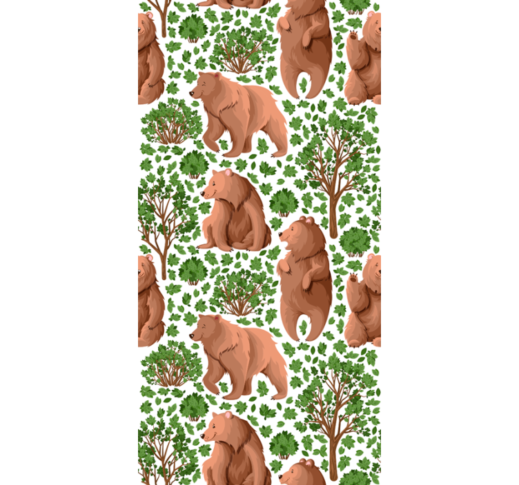Store enrouleur animaux motif de forêt d'ours - TenStickers