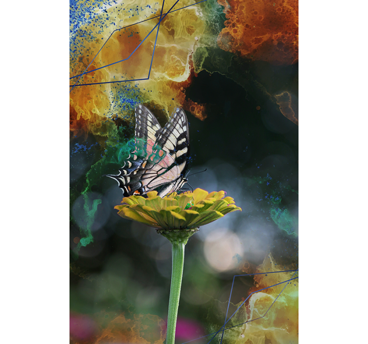 Store enrouleur papillons composition florale - TenStickers