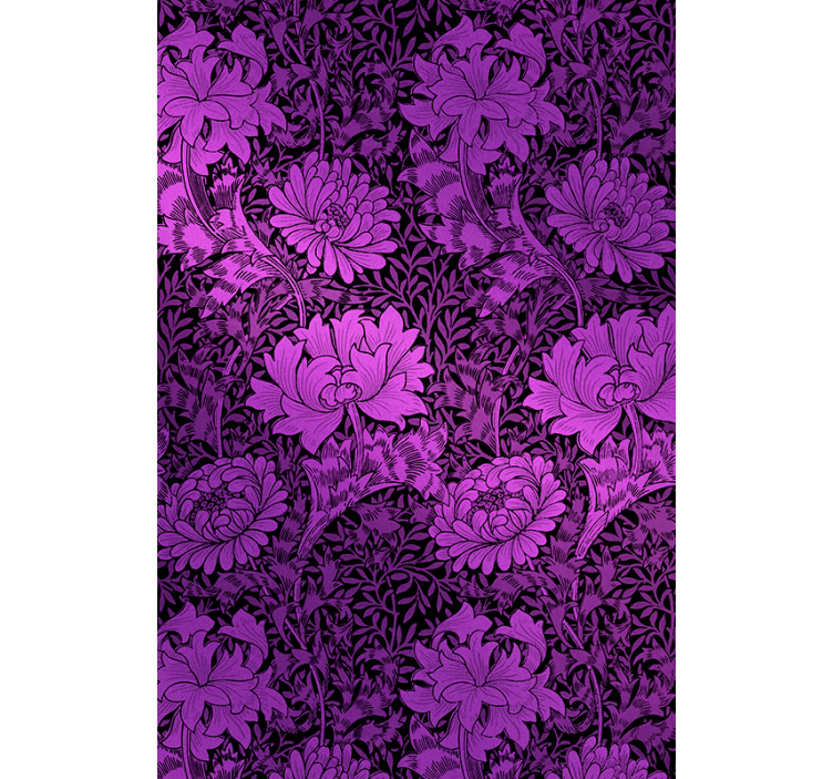Store enrouleur fleur motif botanique violet - TenStickers