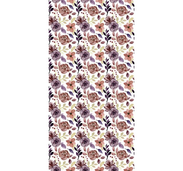 Store enrouleur fleur motif rose et fleurs - TenStickers