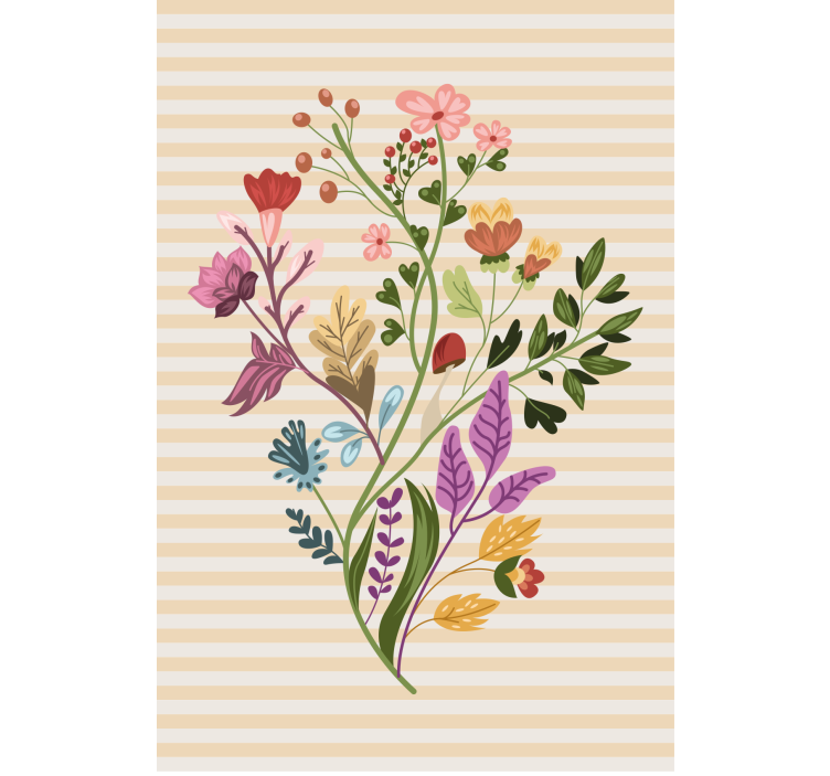 Store enrouleur fleurs et plantes arrangement floral - TenStickers